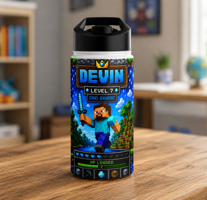 Personalized Gamer Water Bottle — &