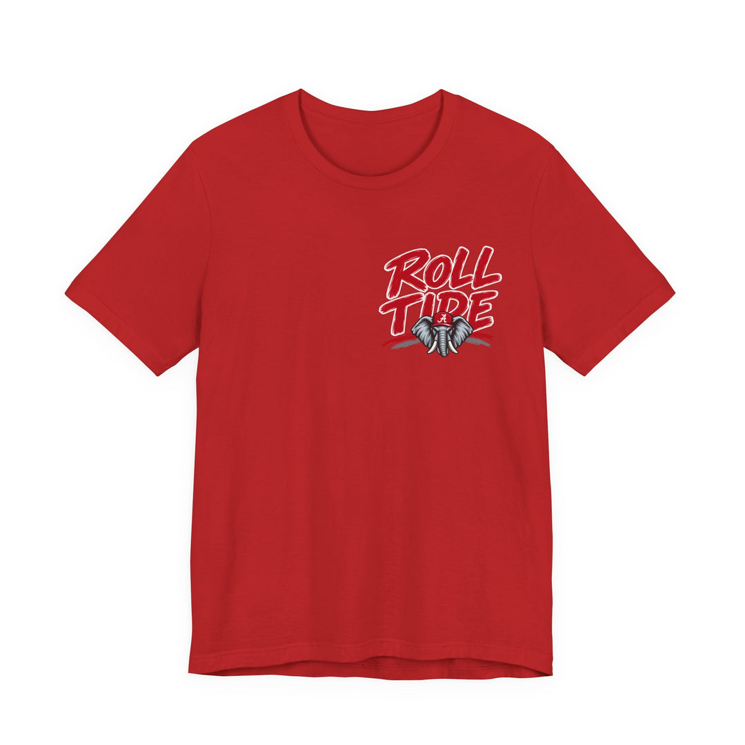 Roll Tide Elephant Graphic Tee — Cute Crimson Alabama Fan Shirt