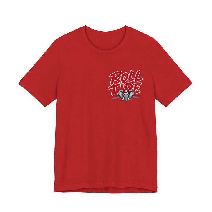 Roll Tide Elephant Graphic Tee — Cute Crimson Alabama Fan Shirt