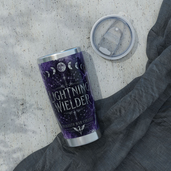 Lightning Wielder 20oz Tumbler — Purple Cosmic Moon Phase Travel Cup