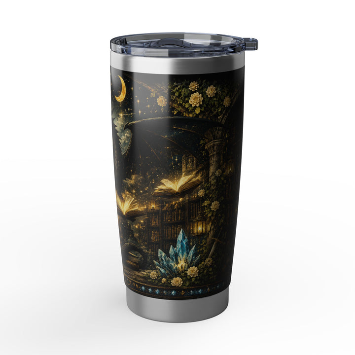 Dark Academia Dragon Moon Tumbler — Bookish Gift for Fantasy Readers