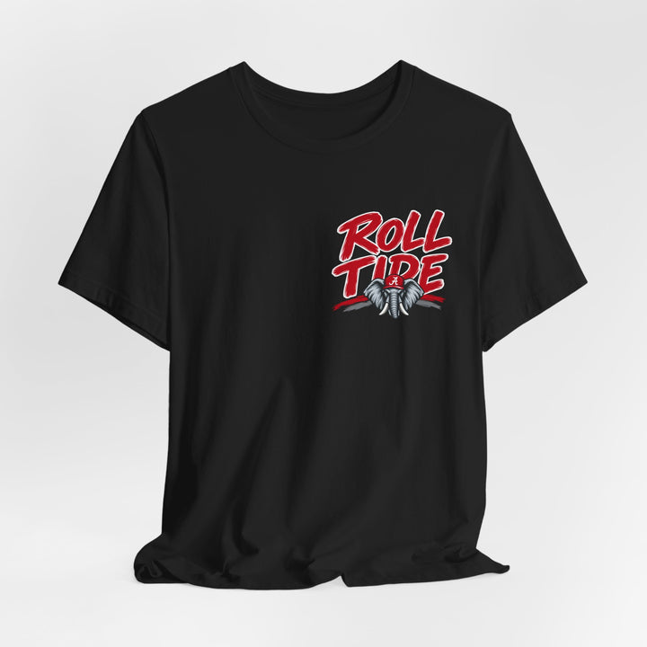 Roll Tide Elephant Graphic Tee — Cute Crimson Alabama Fan Shirt