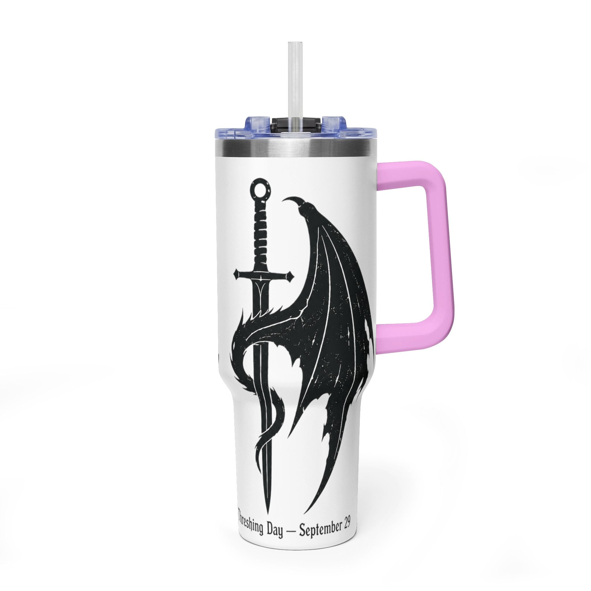 Threshing Day 40oz Tumbler – Don't Die Sword Graphic Insulated Travel Cup