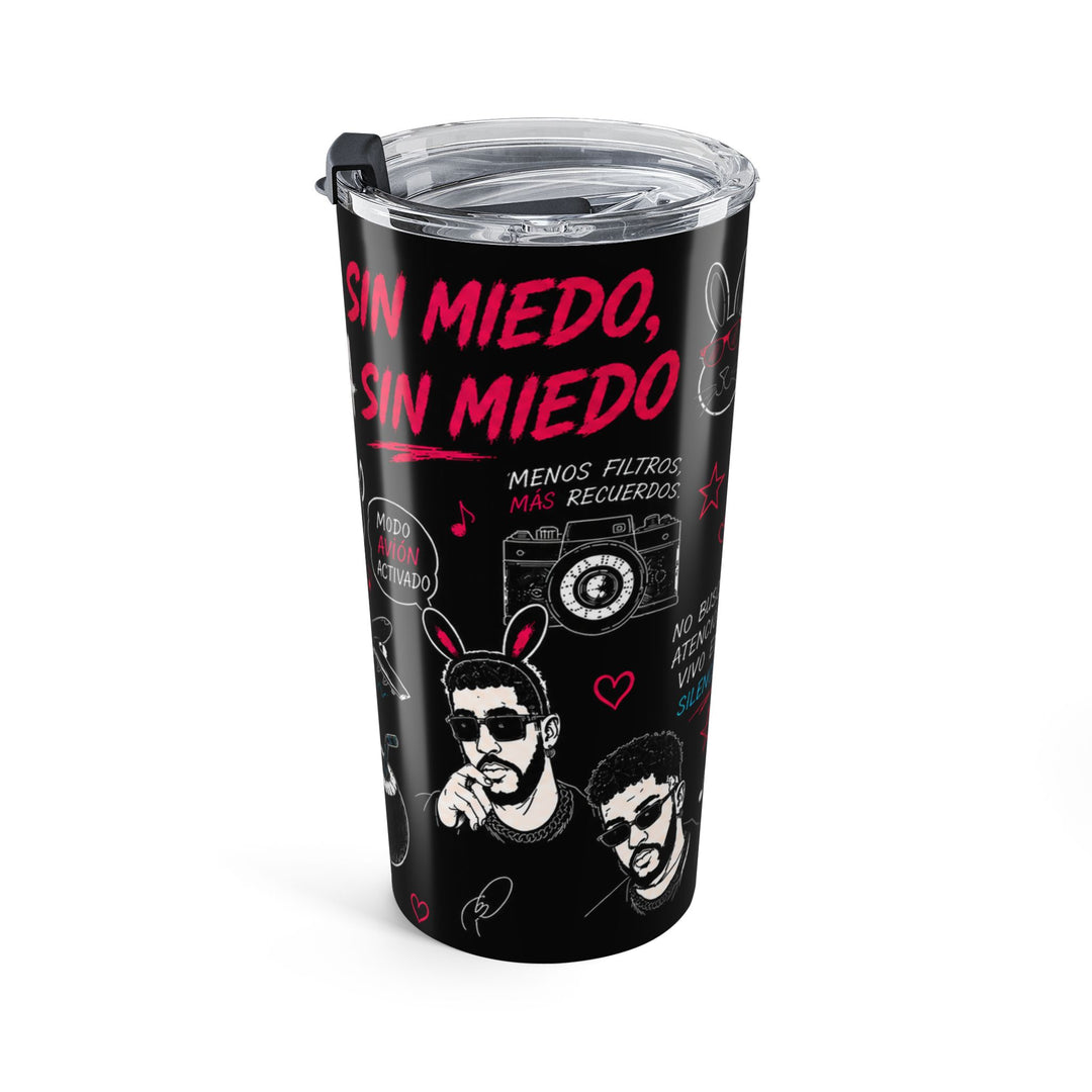 20oz Insulated Tumbler - Neon Latin Vibes Stainless Steel Travel Cup | Funny Spanish Gift