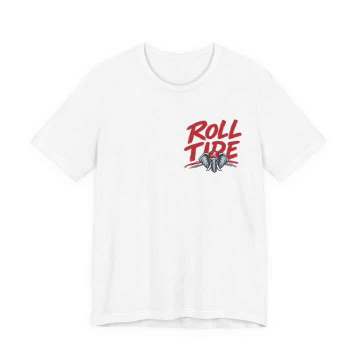 Roll Tide Elephant Graphic Tee — Cute Crimson Alabama Fan Shirt