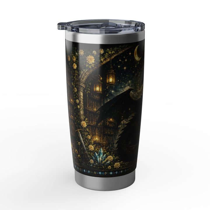 Dark Academia Dragon Moon Tumbler — Bookish Gift for Fantasy Readers