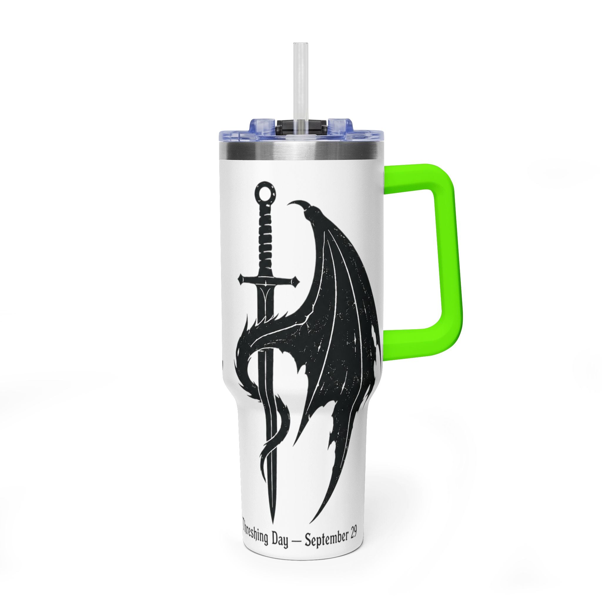Threshing Day 40oz Tumbler – Don't Die Sword Graphic Insulated Travel Cup