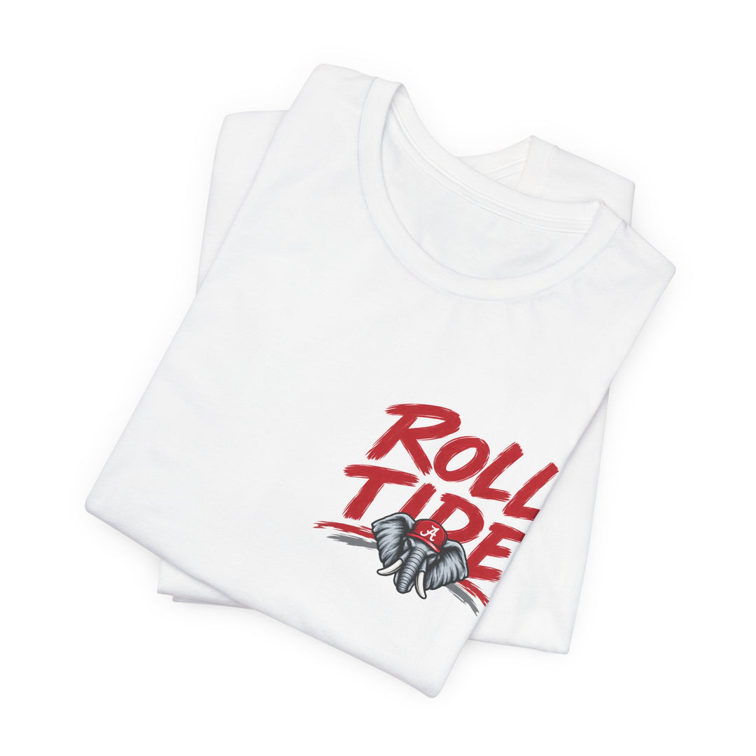 Roll Tide Elephant Graphic Tee — Cute Crimson Alabama Fan Shirt