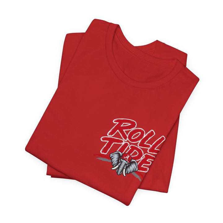 Roll Tide Elephant Graphic Tee — Cute Crimson Alabama Fan Shirt