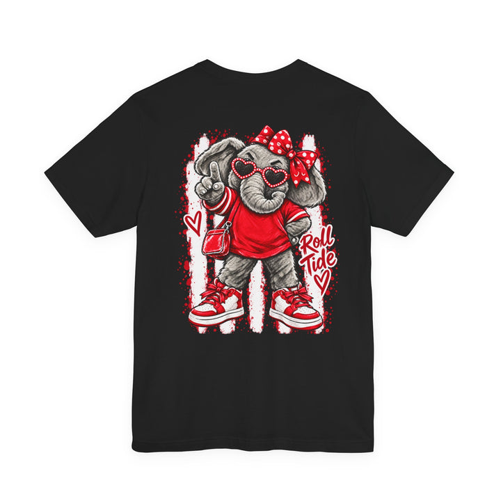 Roll Tide Elephant Graphic Tee — Cute Crimson Alabama Fan Shirt