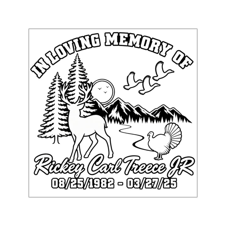 Personalized Memorial Vinyl Sticker | In Loving Memory Custom Name &amp; Dates