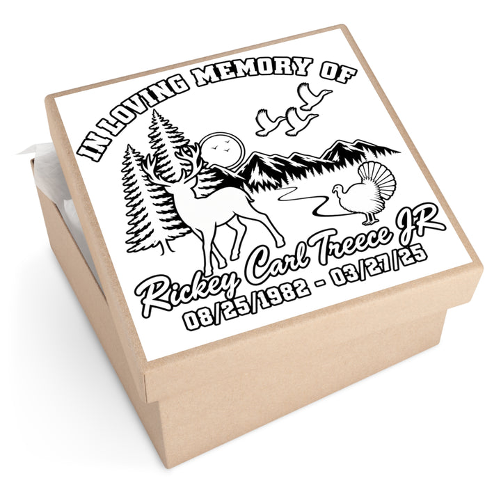 Personalized Memorial Vinyl Sticker | In Loving Memory Custom Name &amp; Dates