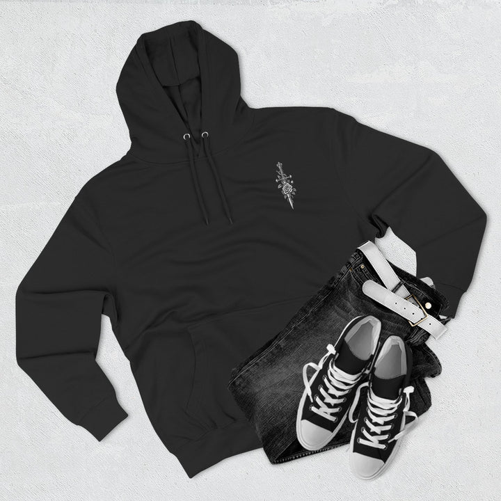 Quicksilver Fleece Hoodie — Gothic Rose Sword Graphic | Callie Hart BookTok