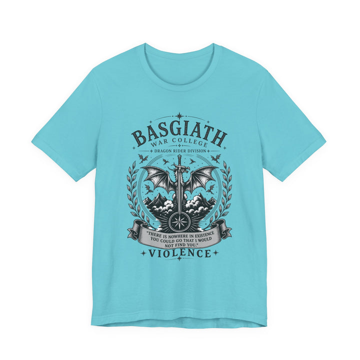 Basgiath Gothic Dragon Tee | BookTok Fantasy Graphic T-Shirt | Dragon &amp; Moon Phase Crest