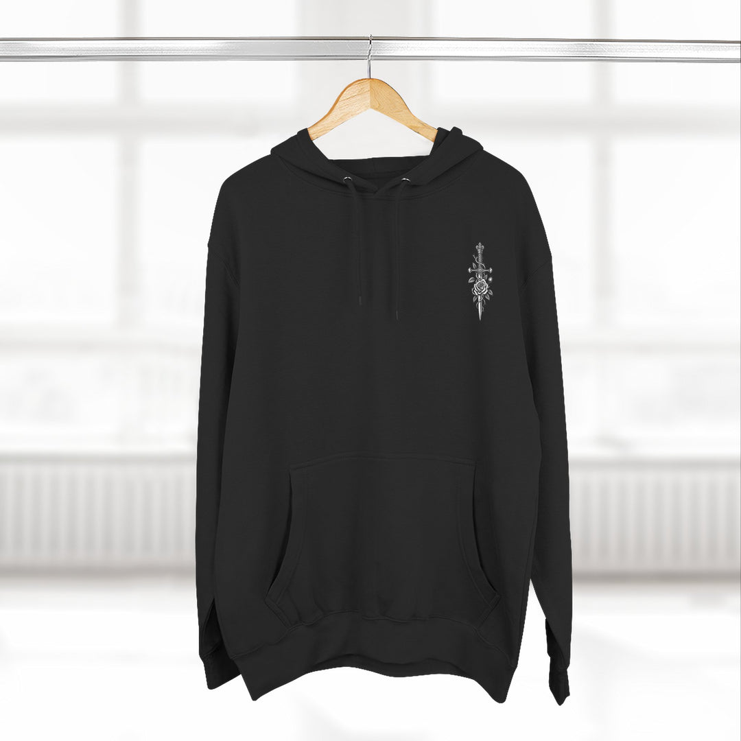 Quicksilver Fleece Hoodie — Gothic Rose Sword Graphic | Callie Hart BookTok
