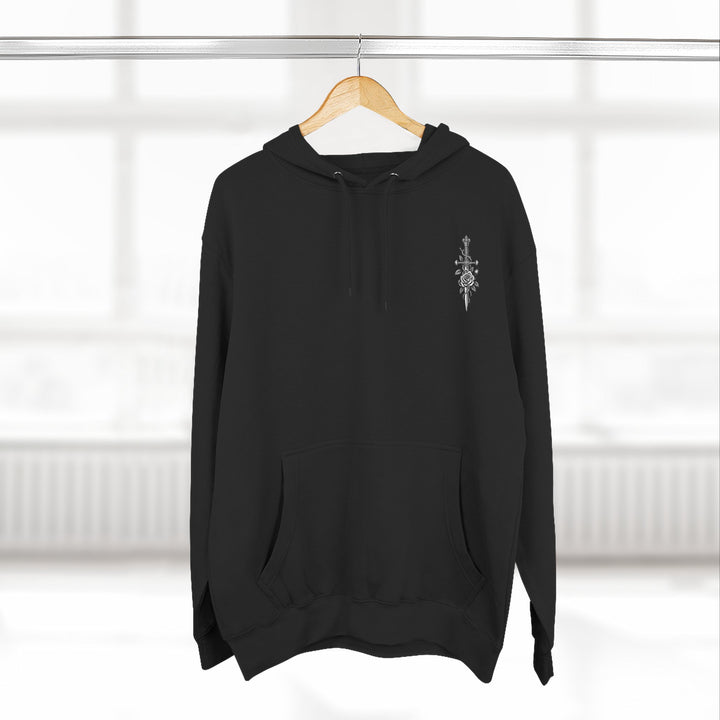 Quicksilver Fleece Hoodie — Gothic Rose Sword Graphic | Callie Hart BookTok