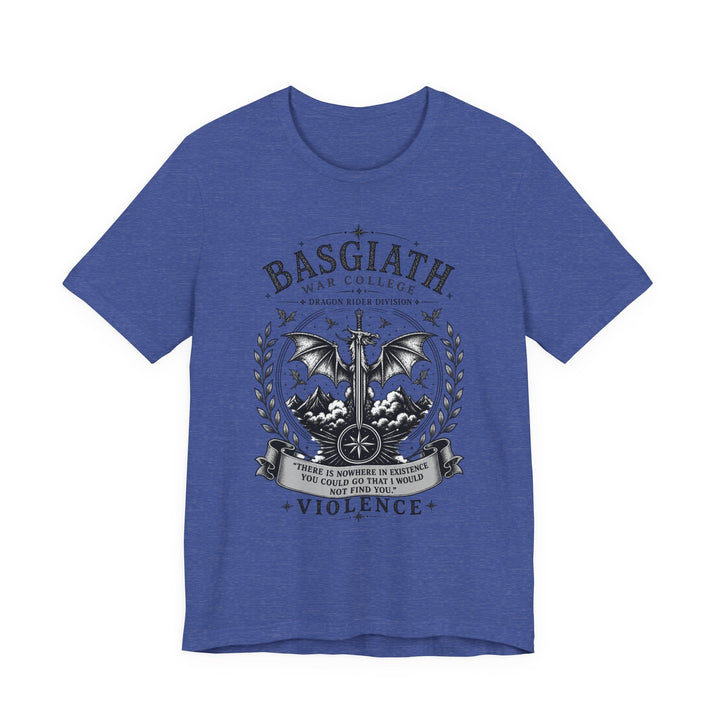 Basgiath Gothic Dragon Tee | BookTok Fantasy Graphic T-Shirt | Dragon &amp; Moon Phase Crest