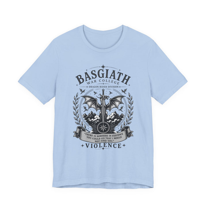 Basgiath Gothic Dragon Tee | BookTok Fantasy Graphic T-Shirt | Dragon &amp; Moon Phase Crest