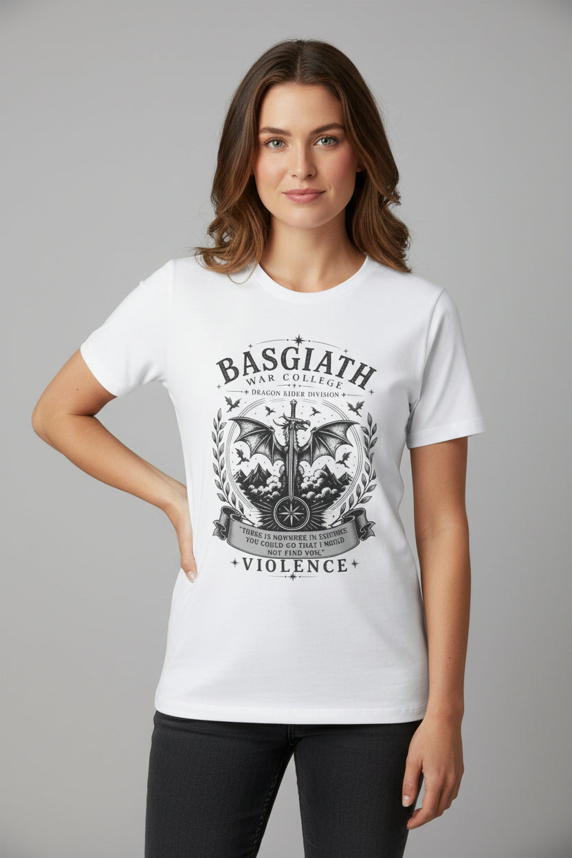 Basgiath Gothic Dragon Tee – Fourth Wing Inspired