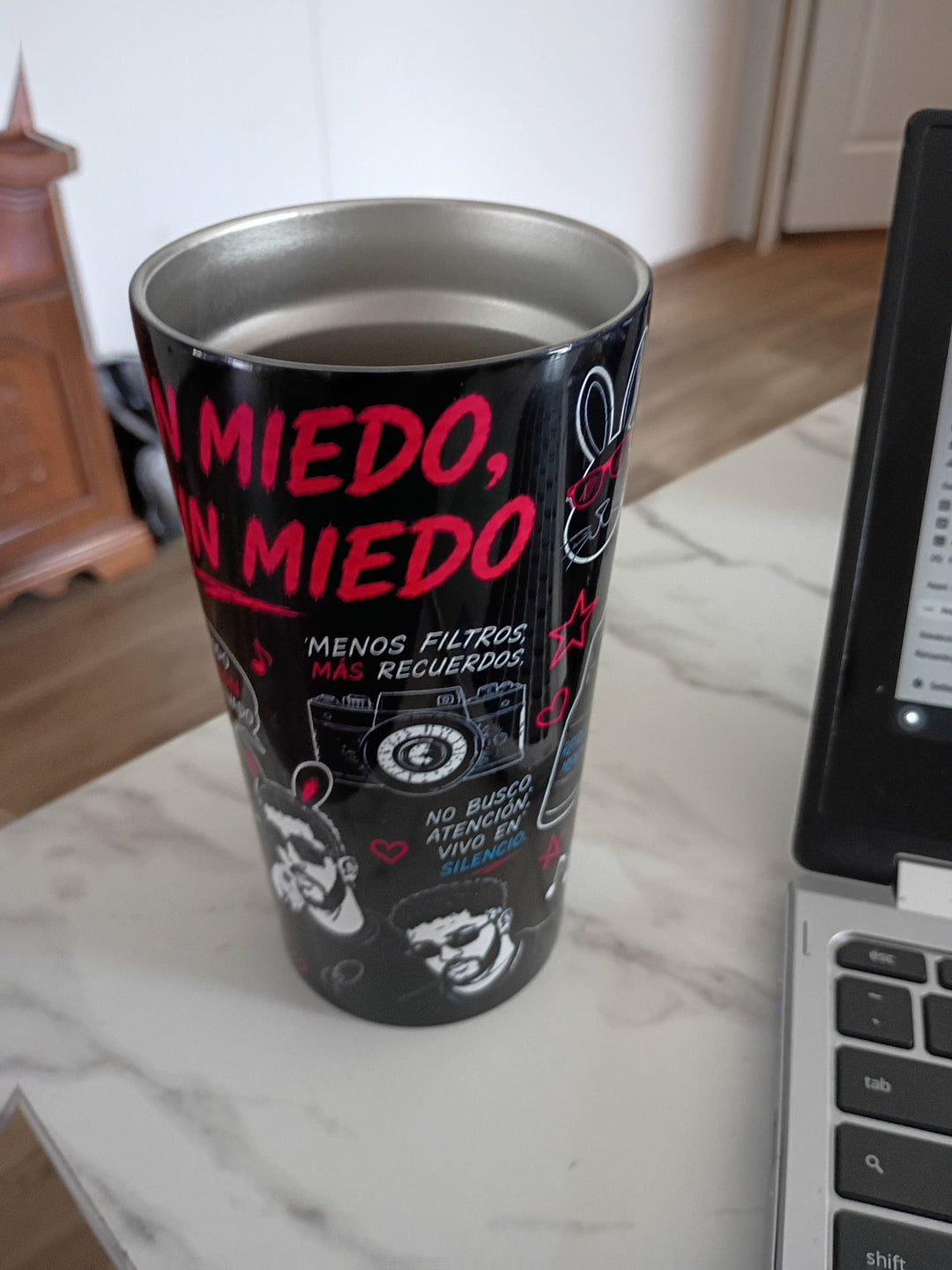 Neon Latin Vibes 20oz tumbler, real product photo