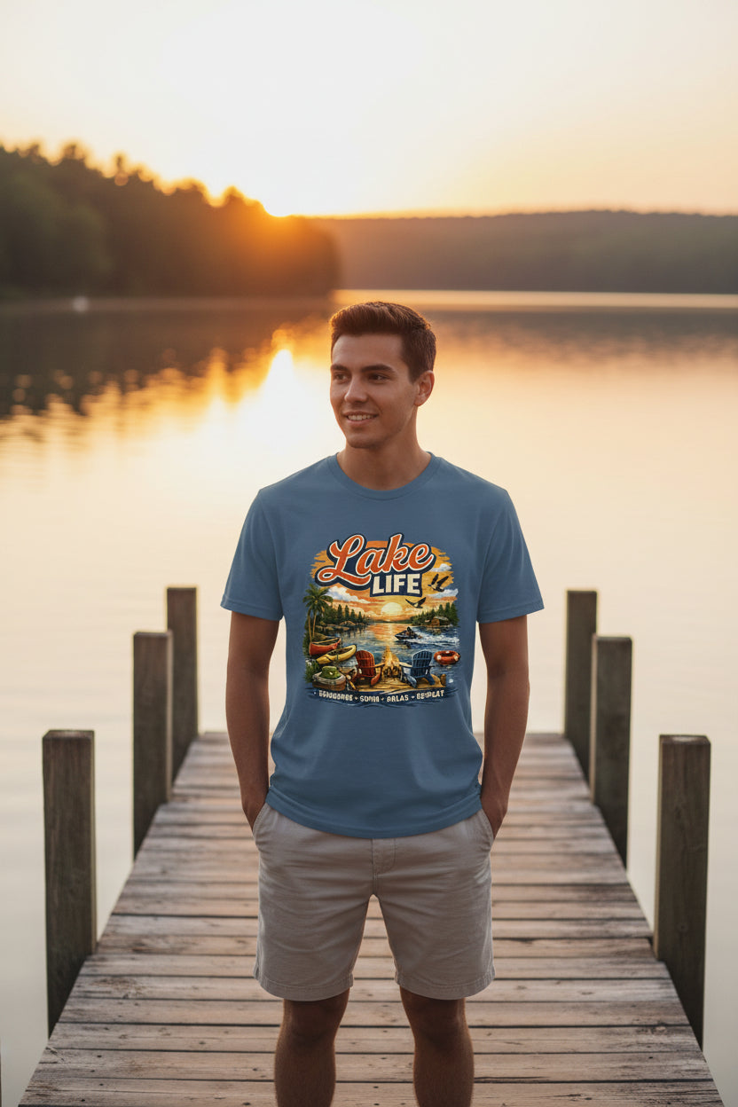 Lake Life Tee – Sun, Water & No Worries by Crazy Days Outdoors