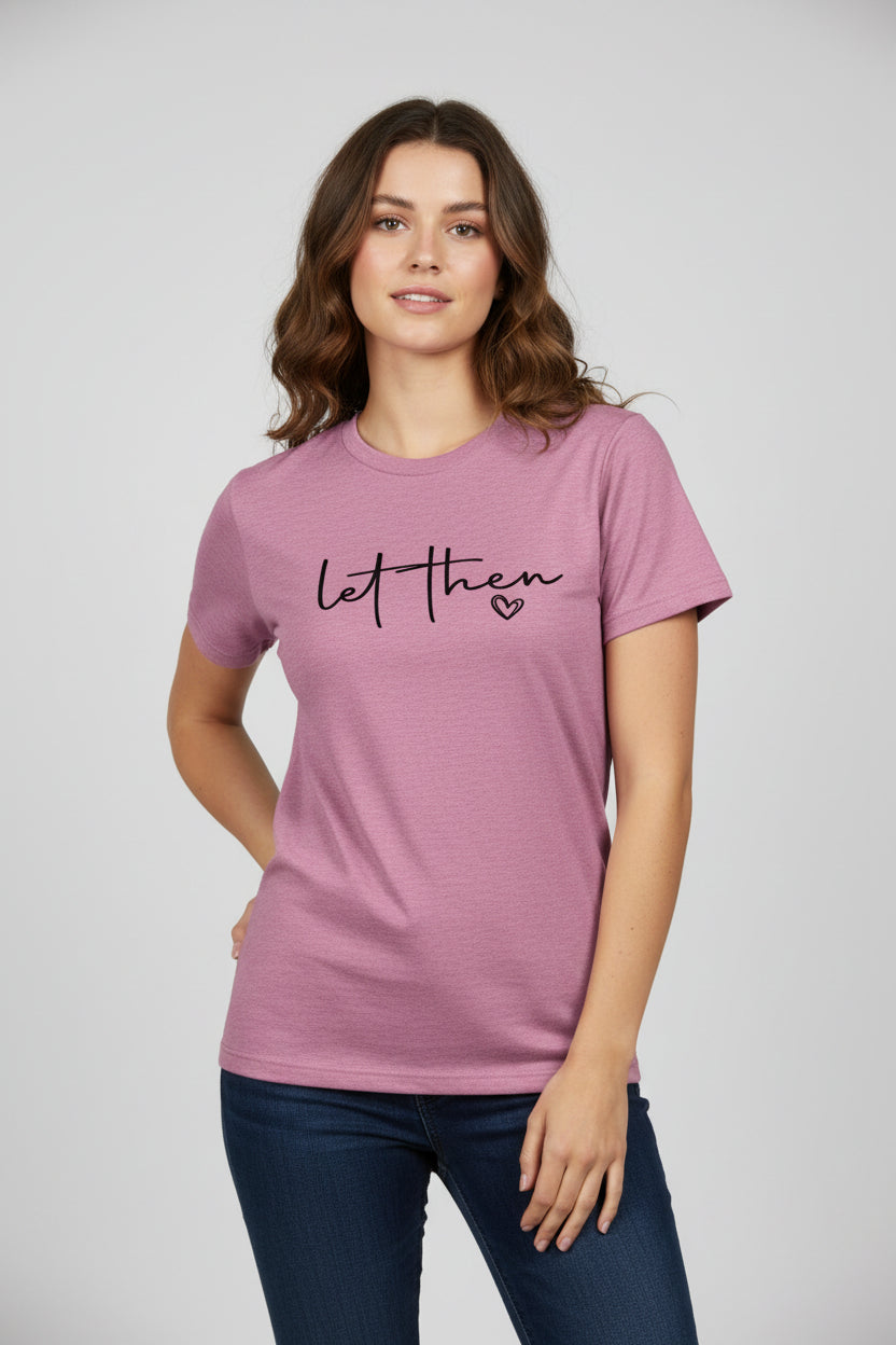 Pink t-shirt with &