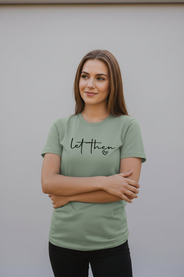 Light green t-shirt with &