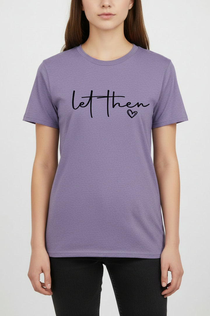 Purple t-shirt with &